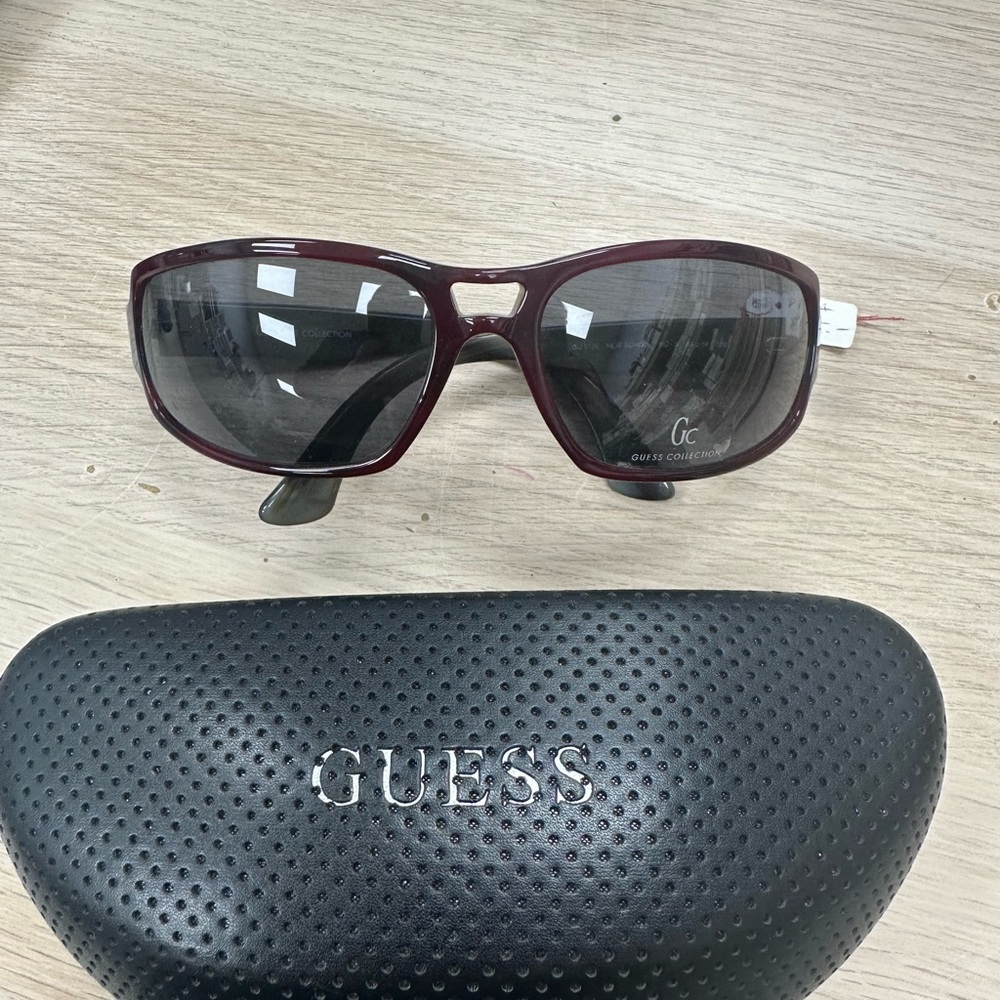 Guess Red Sunglasses Sporty Design